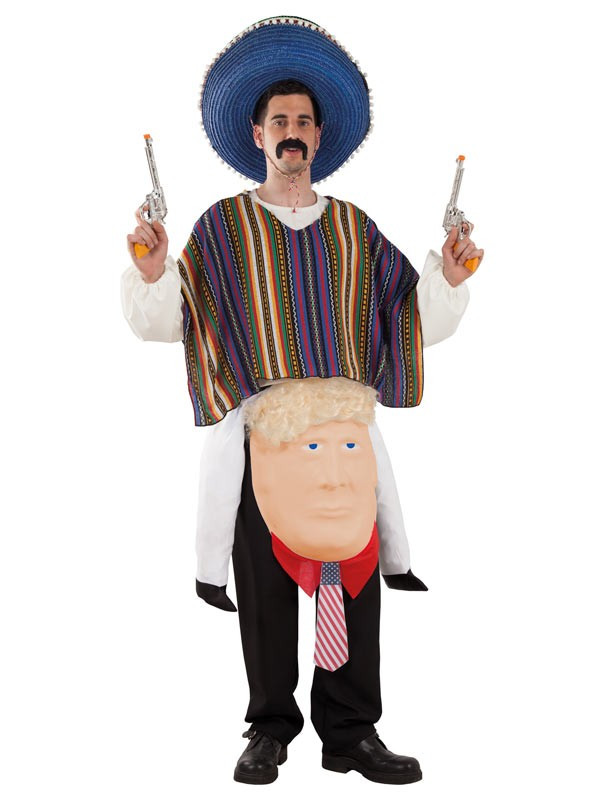 Disfraz de mexicano sobre Trump