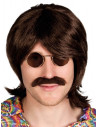Peluca hippie con bigote