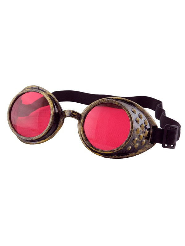 Gafas steampunk rojas