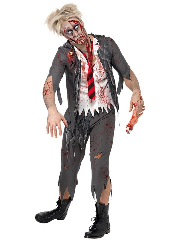 Disfraz de colegial zombie para hombre