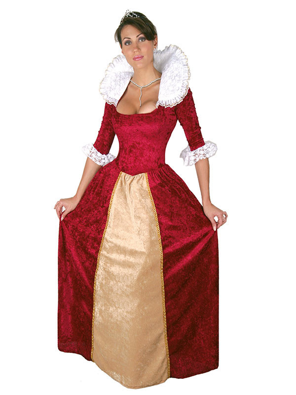 Disfraz Princesa medieval roja mujer