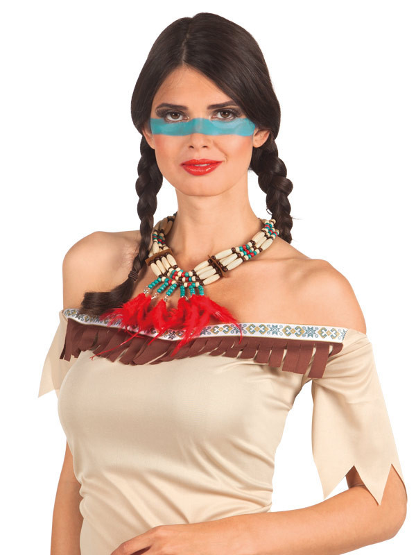 Collar india pluma mujer