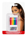 Maquillaje arcoíris multicolor ejemplo de envase