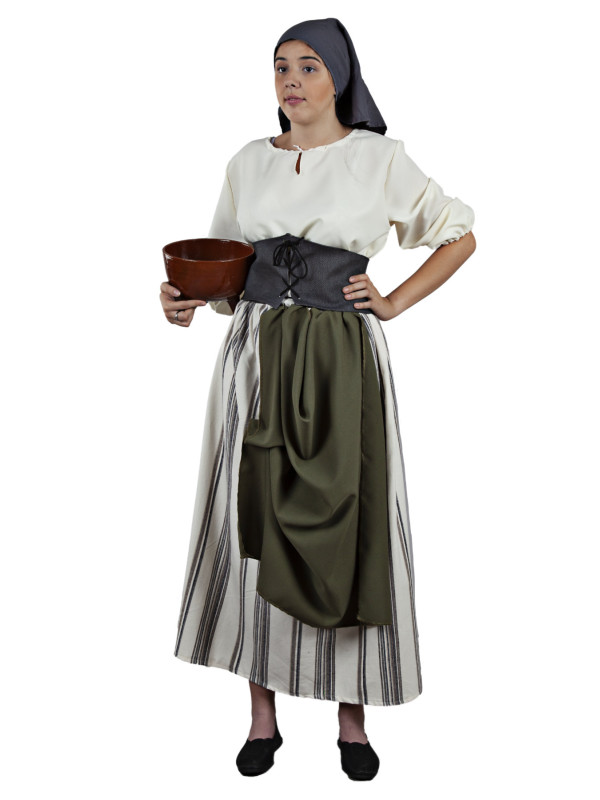 Mittelalterliches Bauernmädchen Kostüm