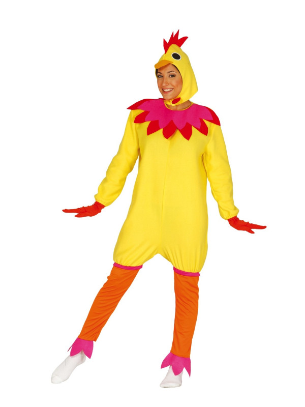 Gelbes Hühnerkostüm für Erwachsene