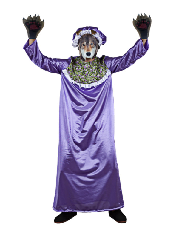 Oma-Wolf-Nachthemd-Kostüm