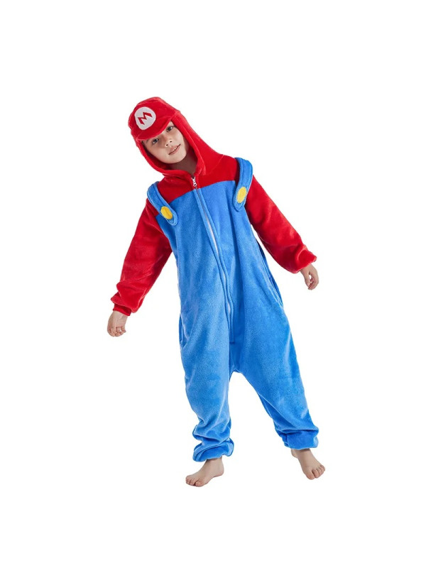 Kigurumi Mario-Schlafanzug für Kinder