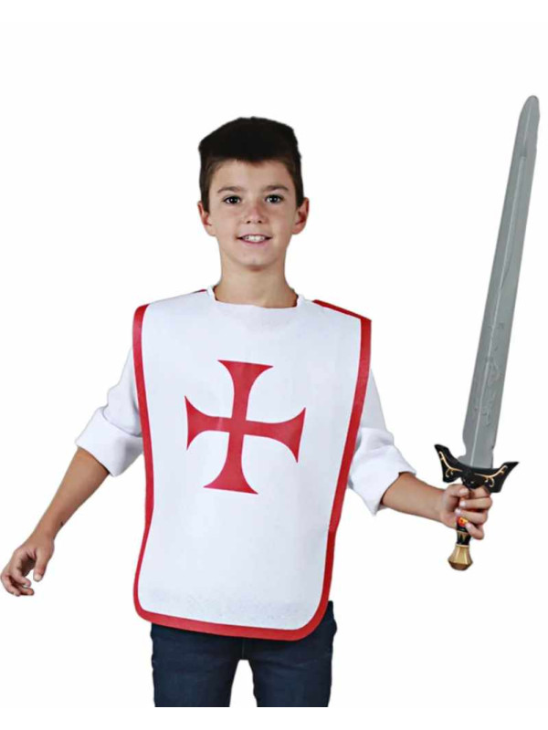 Mittelalterlicher Rotkreuz-Brustpanzer für Kinder