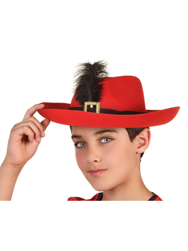 Roter Musketierhut für Kinder