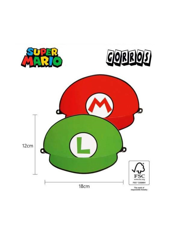 Super Mario Bross Papierhüte